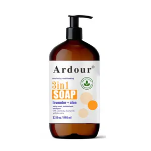 Private Label Lavender Aloe Vera No Animal Test Cleaning Exfoliating Moisturizing Skincare Care Body Wash Shower Gel Wholesale