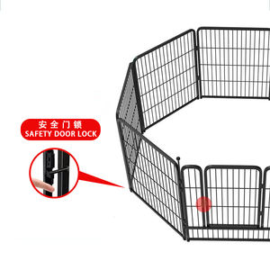 Moderno piccolo cane box costruzione ferro pulsante pulsante esterno recinzione temporanea per animali domestici per cortile vassoio di plastica - Product Image 2