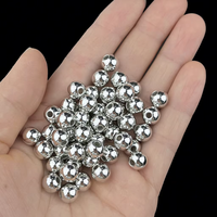 Perles en plastique ABS rondes, or et argent, 500g, 2,5mm-20mm, pour la fabrication de colliers et de bracelets, vente chaude