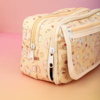 YeaMoko Strawberry Pony – trousse à crayons transparente multifonction, 9 couches, grande capacité, papeterie Kawaii pour la vente en gros