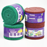 Rouleau de tampons à récurer rectangulaires en nylon écologiques pour cuisine, fournitures de nettoyage, éponge à récurer robuste et résistante à l'usure