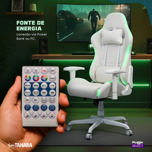 Chaise de jeu complète avec éclairage LED RGB coloré, chaise de jeu avec marquage lumineux - Product Image 5