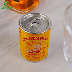 HARGA TERBAIK 100ml Mini timah dapat Custom Logo dicetak Tinplate kaleng untuk wiski anggur Tequila minuman teh jus bir - Product Image 4