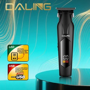 DALING DL-1937 tondeuse à cheveux professionnelle pour hommes et outil de rasage classique noir mat USB rechargeable - Product Image 2