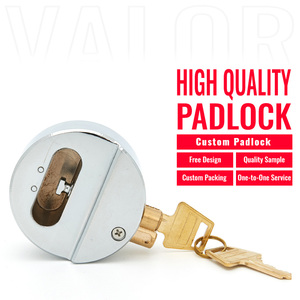 Serrure à disque en acier chromé de haute qualité, best-seller 2026 # Cadenas à clé 45 mm pour camion, modèle PS70, chaîne type puck de hockey - Product Image 1