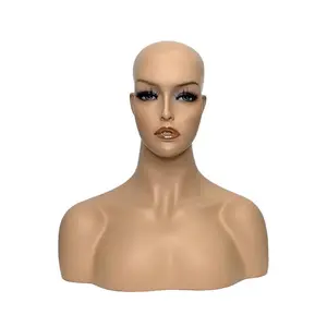 H3-291 יפה דוגמן פאת תצוגת mannequin בובת ראש איפור מציאותי mannequin ראש אוזני פירסינג