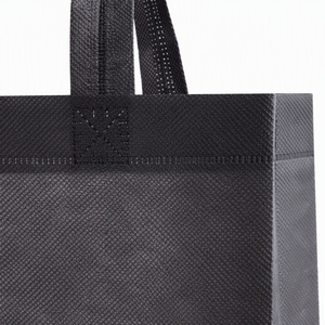 Richer Black Nonwoven Tote <b>Bag</b> Reusable Grocery Shopper Hand Length Handle Business Shopping <b>Bag</b> Custom Logo Sublimation Print - Product Image 4