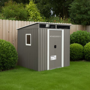 Casetta da Giardino in Metallo 6x5 Piedi, Acciaio Zincato con Finestra Trasparente, Modello W540S00011 - Product Image 3