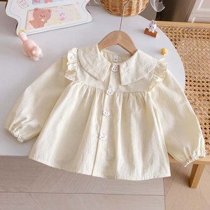 <span class=keywords><strong>Chemise</strong></span> pour filles - Nouveau style automne 2026, haut chic pour enfants de style coréen, doux et polyvalent, à manches longues, adapté au printemps - Product Image 2