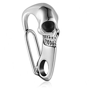 Porte-clés crâne en forme de crâne porte-clés de voiture robuste porte-clés porte-clés à ressort à dégagement rapide crochets en métal boucle porte-clés crâne - Product Image 4