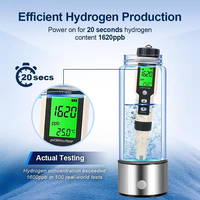 Mesin Ionizer air gema isi ulang portabel 420ml botol air kaca kaya hidrogen Generator botol air hidrogen