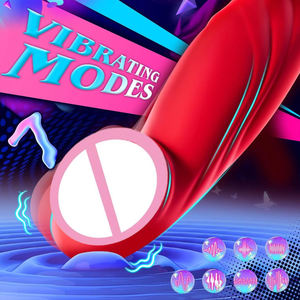 Jouets sexuels 3-en-1 : Dildos, vibrateurs, stimulateur double point G et clitoridien, étanche, pour femmes, avec fonctions de léchage de langue et de stimulation par effleurement des doigts - Product Image 2