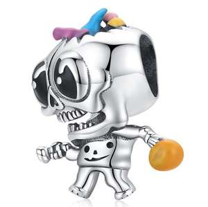 925กระโหลก <span class=keywords><strong>bamoer</strong></span> จี้เงินสเตอร์ลิงสำหรับผู้หญิงสร้อยข้อมืออัญมณี - Product Image 4