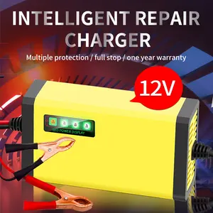 मोटरसाइकिल कार बैटरी चार्जर के लिए इंटेलिजेंट पल्स रिपेयर 12V 2A लेड-एसिड स्मार्ट पल्स बैटरी चार्जर