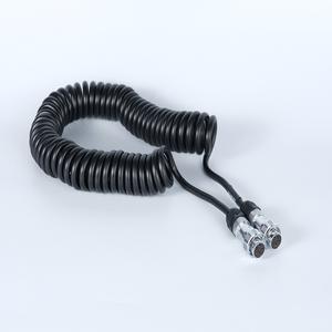 Conjunto de Cabos Automotivos Personalizados de 5 Núcleos para Caminhões e Reboques, Cabo Espiralado com Conector para Sistema de Câmera de Reboque - Product Image 1