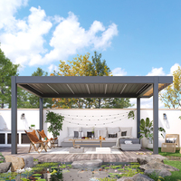 Pergola en aluminium imperméable blanche OEM avec dimensions personnalisables pour cour et jardin