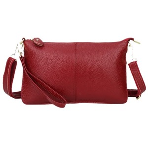 Women's Fashion Cow Leather Zipper Closure Cross Body <b>Bag</b> with Polyester Lining Lightweight Solid Color for Phone Everyday Use - Product Image 5