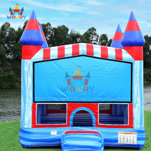 Casa inflable de rebote de Castillo rojo y azul, castillo hinchable de grado comercial para niños para fiestas y juegos al aire libre - Product Image 2