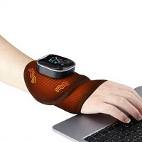 Ceinture de massage sans fil télécommandée, 24 perles LED à lumière rouge, 5 réglages de chaleur, 3 modes de vibration, sangle de soutien pour le poignet, 2000 mAh