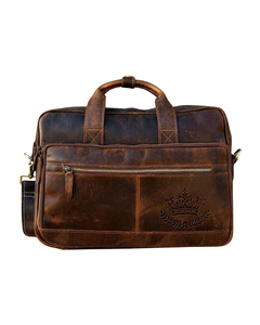 Sac messager de bureau en cuir personnalisé avec logo gravé, mallette vintage pour ordinateur portable, sacoche de voyage pour hommes - Product Image 1