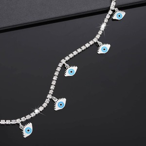 Cadena de cintura con ojos malvados, joyería sexy, cadena de vientre con corazón plateado, accesorio corporal para mujeres y niñas - Product Image 6