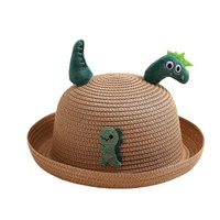 Sombrero de Pescador de Dibujos Animados de Dinosaurio para Niños, Sombrero de Sol de Playa Estilo Coreano para Bebés, Niños y Niñas, Venta al por Mayor Disponible
