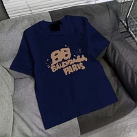 T-shirt graphique BALENSIAGA PARIS surdimensionné88, design peinture en aérosol, multicolore, décontracté, unisexe, manches courtes, streetwear, vêtement de tous les jours
