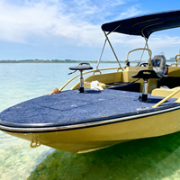 KINOCEAN Bateau de pont en aluminium de 20 pieds Yacht de luxe à moteur hors-bord multifonctionnel pour la famille, la pêche et la fête