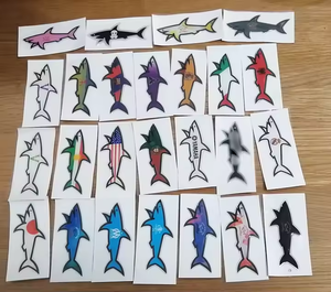 2025 Mejor Oferta Autoadhesivo Paul Shark con Diseño de Bandera de Tiburón, Adhesivo Decorativo para Coche de Color Sólido, Personalizable - Product Image 3