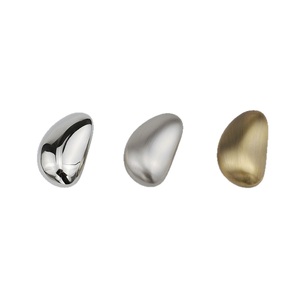 Modern Zinc Alloy Minimalist Oval Cabinet Door Handle for Wardrobe Surface Mounted Single Hole <b>Small</b> Furniture Knob by Dingxin - Product Image 1
