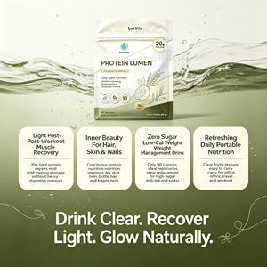 Poudre de protéines OEM transparente, saveur personnalisée, 20g de protéines par portion avec collagène et enzymes, sans sucre, pour <span class=keywords><strong>le</strong></span> marché du fitness et de la beauté - Product Image 4