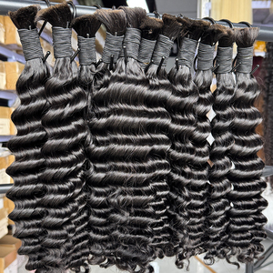 100g Cabello Humano Ondulado Profundo para Trenzas, Sin Trama, 100% Sin Procesar, Cabello Remy Vietnamita a Granel para Extensiones de Trenzas - Product Image 2