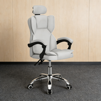 Chaise de conférence de style patron pivotante à dossier haut ergonomique, chaise de bureau de direction haut de gamme avec appui-tête réglable