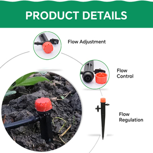 Kit d'irrigation goutte à goutte de 40 m - <span class=keywords><strong>Arrosage</strong></span> agricole transfrontalier <span class=keywords><strong>avec</strong></span> goutteurs et buses pour la maison et la ferme - Product Image 2