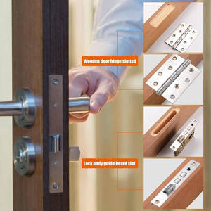 Fixed <b>Drilling</b> Guide & Jig for DIY <b>Wooden</b> Door Hinge Slotting Locator with <b>Bits</b>-OEM Available Box Packed - Product Image 6