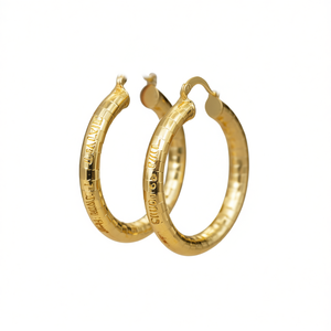 Mayor Gold Plated <b>Hoop</b> <b>Earrings</b> 18K Alloy Unisex Trendy <b>Fashion</b> Jewelry - Product Image 1