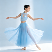 Costumes de ballet longs et moelleux pour les spectacles de ballet professionnels sur scène, jupes de ballet mi-longues en tulle doux, entraînement de danse pour enfants