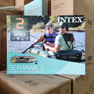 Intex 68347 <span class=keywords><strong>Seahawk</strong></span> Ensemble de bateaux gonflables pour 2 personnes Bateaux de pêche en caoutchouc gonflables Aéroglisseur épaissi Bateaux d'assaut Kayaks - Product Image 6