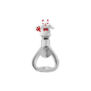 Halloween Devil Bunny Bottle Opener Silver Rabbit Shape For Indoor Use Gift - Product Image 1