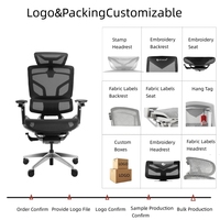 Chaise de bureau ergonomique exécutive en maille à dossier haut, confortable et offrant un soutien pour chaque posture de travail, ALIEN GTChair