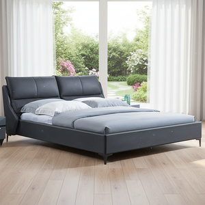 Cadre de <span class=keywords><strong>Lit</strong></span> de luxe en cuir synthétique véritable, tête de <span class=keywords><strong>Lit</strong></span> souple, plate-forme rembourrée, <span class=keywords><strong>Lit</strong></span>-<span class=keywords><strong>Lit</strong></span>, sans bruit, lattes de bois durables - Product Image 5