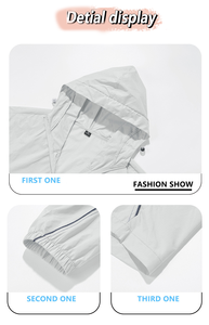 Chaqueta de Protección Solar UPF 50+ Personalizada por el Fabricante, 100% Poliéster, Secado Rápido, al por Mayor, para Exteriores, Verano, Manga Larga, con Capucha - Product Image 6