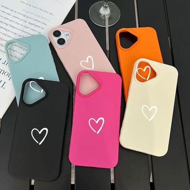 INS Style Elegant Heart Pattern TPU Phone case Suitable for iPhone 17 16 15 14 13 12 Pro Max Series Phone Cases