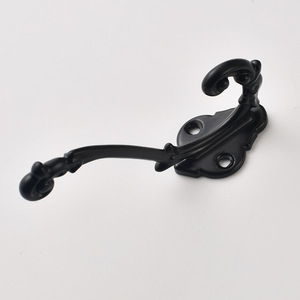 Zinc Alloy Wall Mounted Robe <b>Hook</b> Black Traditional Design For <b>Bathroom</b> Kitchen Dressing Room - Product Image 2