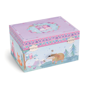 Della ragazza Scatola di Immagazzinaggio di Monili Musicale con Spinning Gufi - Product Image 3
