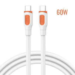 Câble <span class=keywords><strong>de</strong></span> charge rapide pour téléphone portable Veaqee, USB Type C 60W PD, câble <span class=keywords><strong>de</strong></span> charge pour téléphone portable C vers C 60W pour téléphones portables <span class=keywords><strong>Xiaomi</strong></span> - Product Image 1