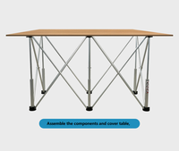 Établi pliant multifonctionnel en acier inoxydable à 15 pieds araignée, support portable rétractable pour le travail du bois