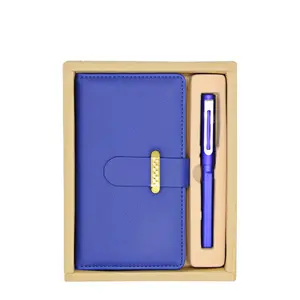 New Gift Set Design A6 Notebook And metal pen Corporate Gift set kraft paper packing