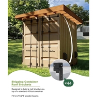 Kit de supports de toit pour conteneurs maritimes en acier, supports de charpente en bois pour la modification des conteneurs maritimes