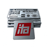 Étiquettes métalliques anodisées adhésives permanentes, plaques en aluminium, logos gravés en acier inoxydable, plaques signalétiques gravées